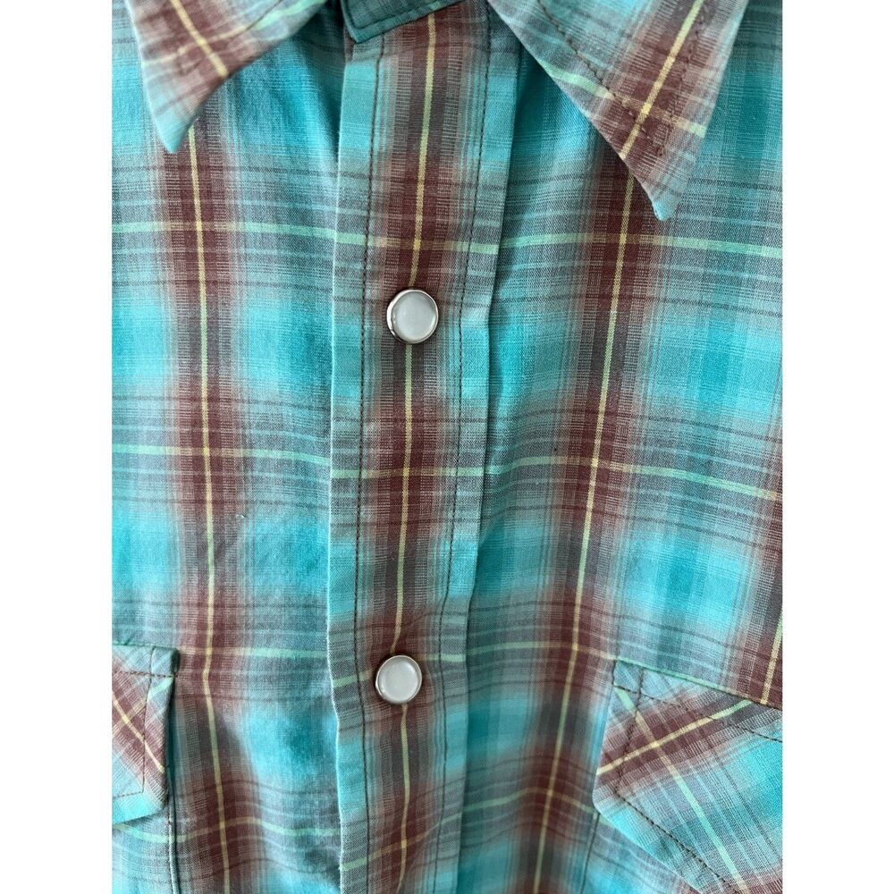 Stunning Green Pendleton Western Wear Plaid Cotton Long sleeve Shirt Size L